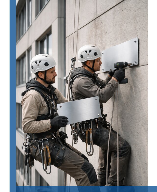 Монтаж табличек и указателей в Конаково для зданий и сооружений