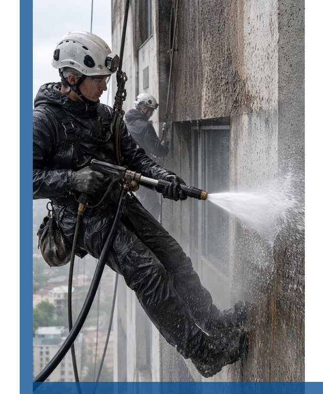 Гидроструйная очистка фасадов и конструкций в Конаково