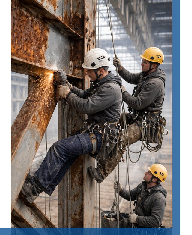 Зачистка металла от ржавчины в Конаково от 355 р. | ВЫСОТНИК-Кнк