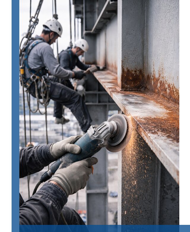 Зачистка металла от ржавчины и подготовка поверхностей в Конаково