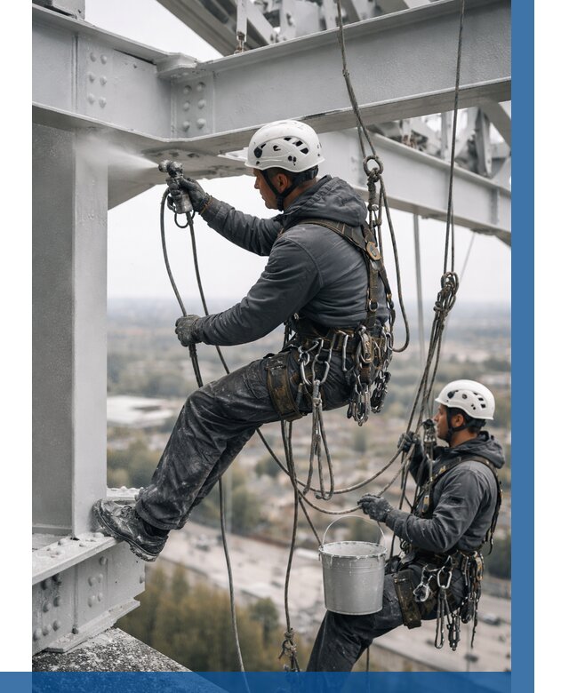 Покраска металлоконструкций на высоте в Конаково 355 р |ВЫСОТНИК-Кнк