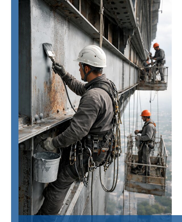 Покраска металлоконструкций на высоте в Конаково профессионально