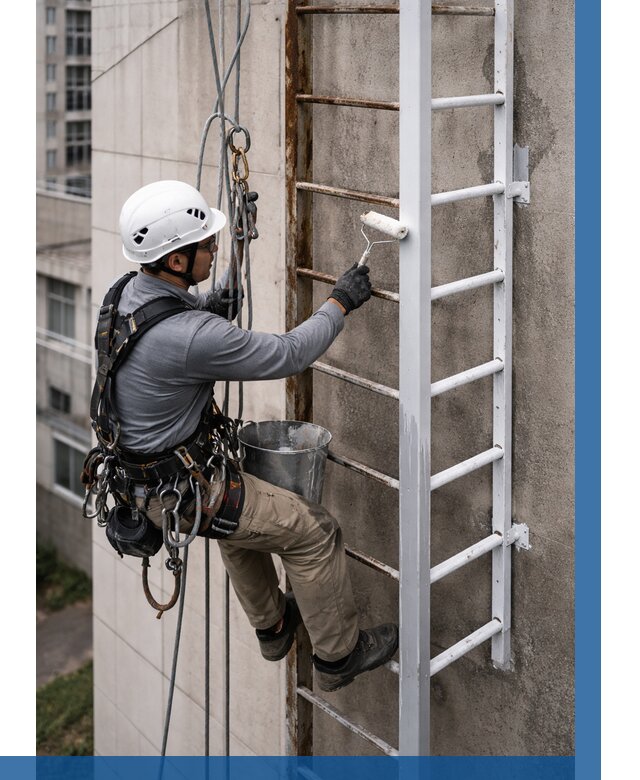 Покраска пожарных лестниц в Конаково от 4562 р. | ВЫСОТНИК-Кнк