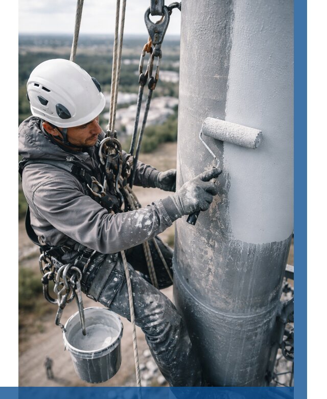 Покраска мачт связи под ключ в Конаково от 862 р. | ВЫСОТНИК-Кнк