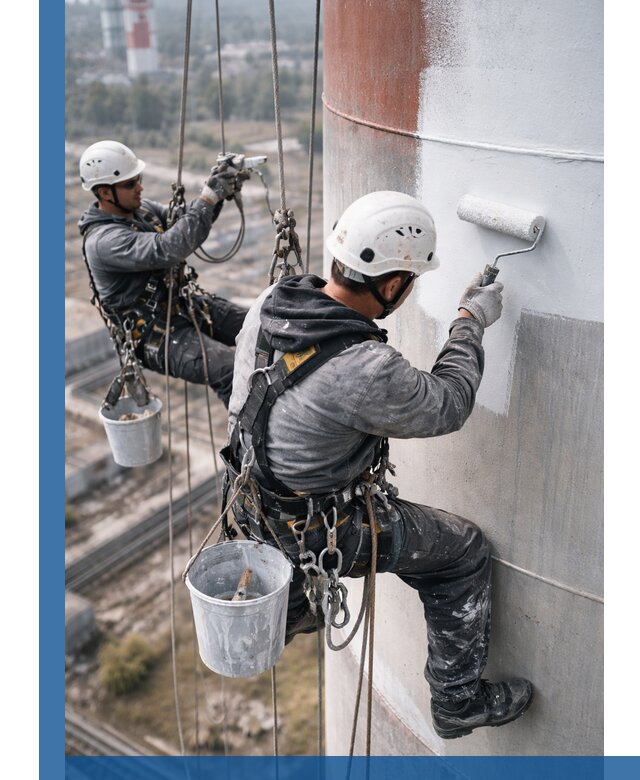 Покраска дымовых труб в Конаково: антикоррозийная защита и восстановление