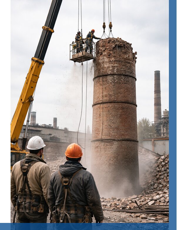 Демонтаж дымовой трубы в Конаково от 91233 р. | ВЫСОТНИК-Кнк, смета