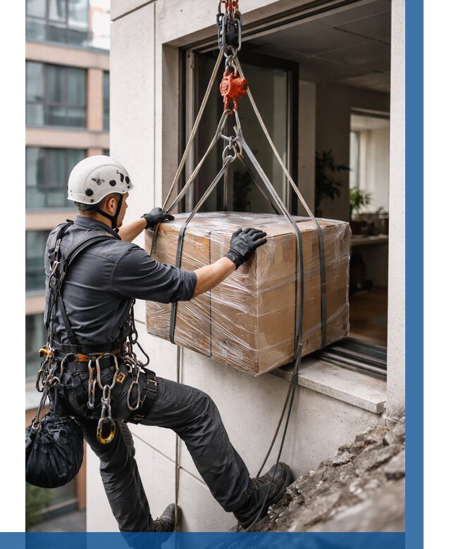 Подъем груза через окно в Конаково от 4562 р. | ВЫСОТНИК-Кнк