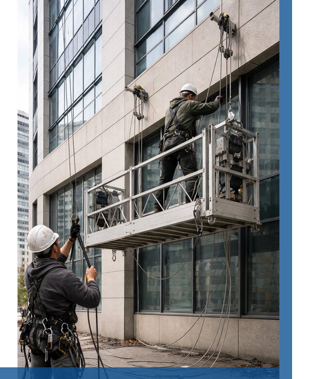 Монтаж и подъем фасадной люльки в Конаково от 12164 р. | ВЫСОТНИК-Кнк