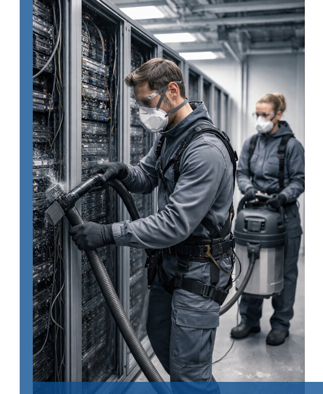 Обеспыливание серверной комнаты в Конаково, профессиональная очистка