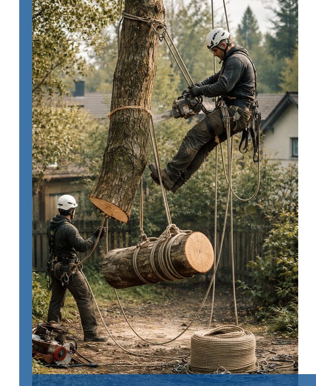 Валка деревьев частями в Конаково, безопасно и аккуратно