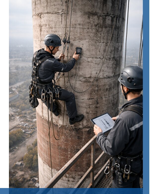 Обследование дымовой трубы в Конаково от 8110 р. | ВЫСОТНИК-Кнк