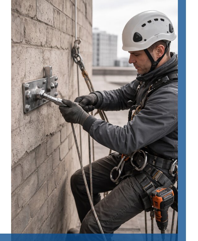 Установка анкерных точек в Конаково от 3548 р. | ВЫСОТНИК-Кнк