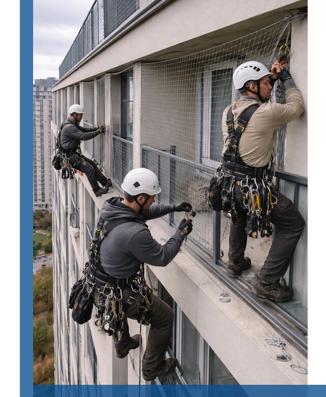 Профессиональный монтаж защитной сетки от птиц в Конаково