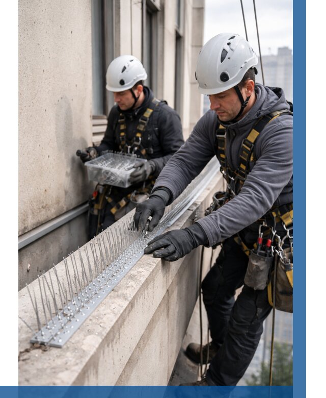 Установка шипов от птиц в Конаково от 862 р. | ВЫСОТНИК-Кнк